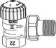 Thermostat-Ventilunterteil mit Eckform und Anschlussgewinde, zur Verwendung in Heizungsanlagen. Produkt von IMI Hydronic Engineering.